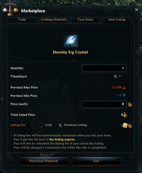 Vindictus Marketplace